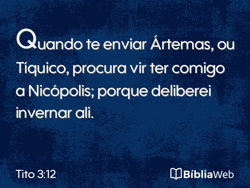 Tito 3:12 em imagem para compartilhar