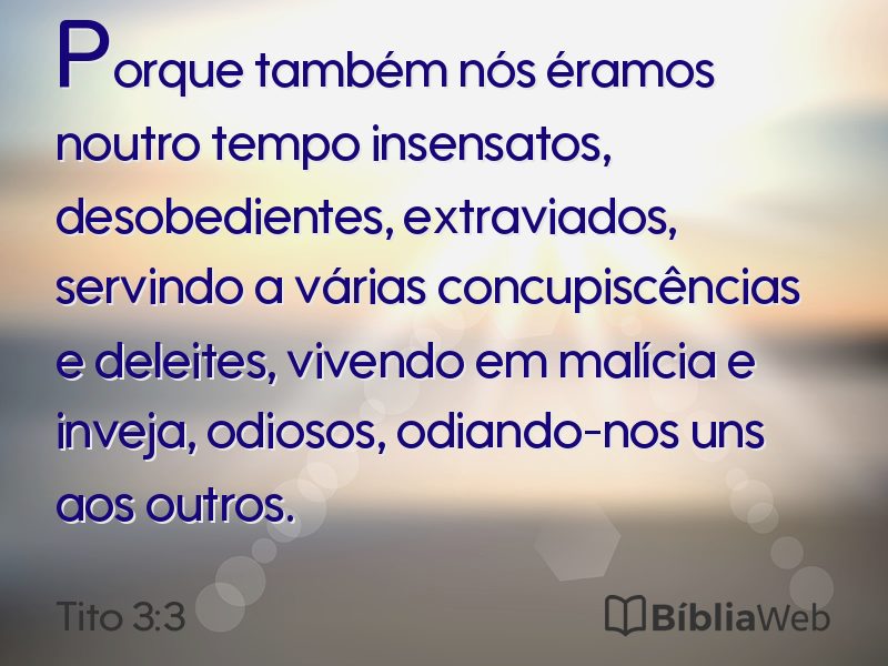 Tito 3:3 em imagem para compartilhar
