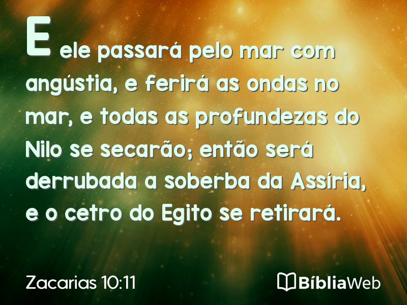Zacarias 10:11 em imagem para compartilhar