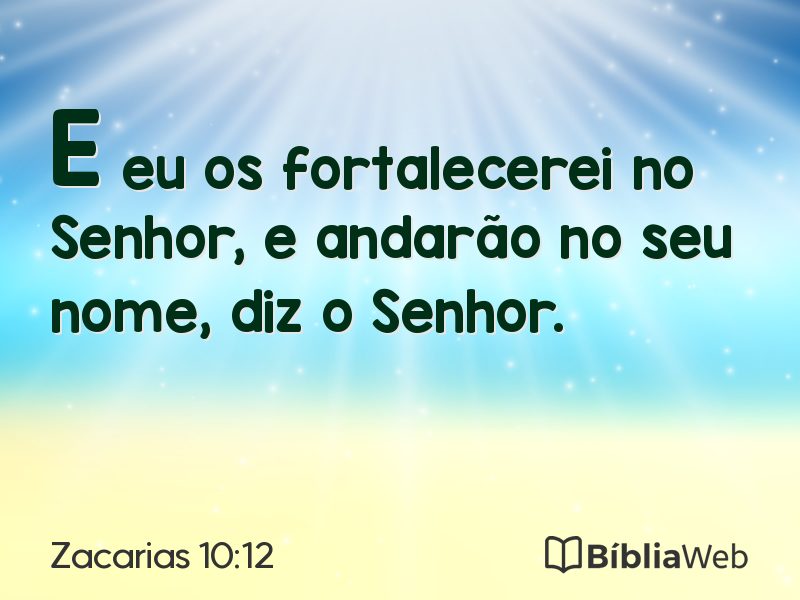 Zacarias 10:12 em imagem para compartilhar