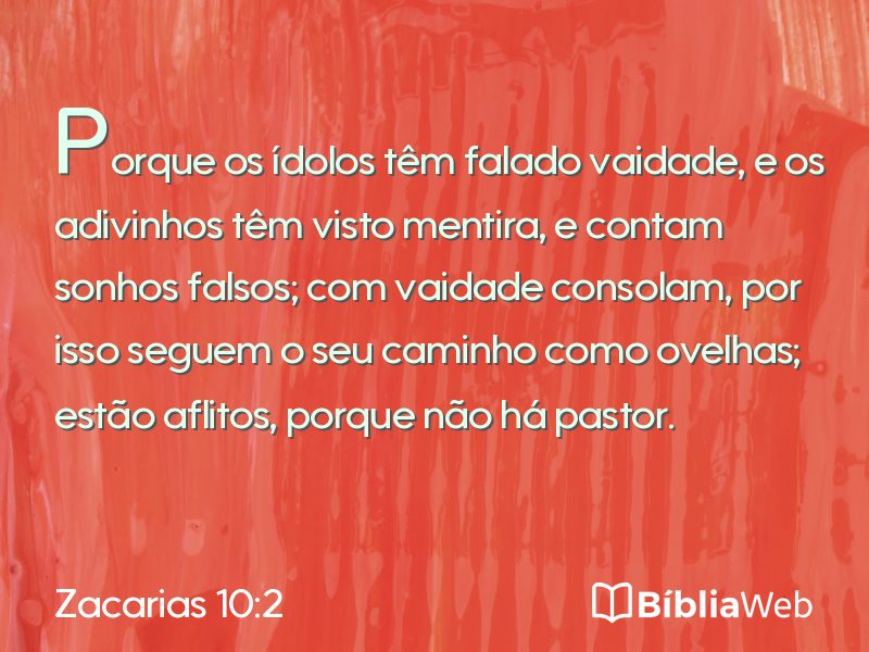 Zacarias 10:2 em imagem para compartilhar