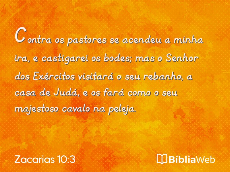 Zacarias 10:3 em imagem para compartilhar