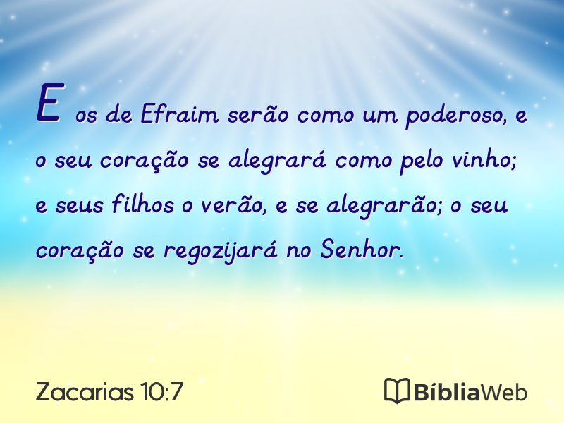 Zacarias 10:7 em imagem para compartilhar