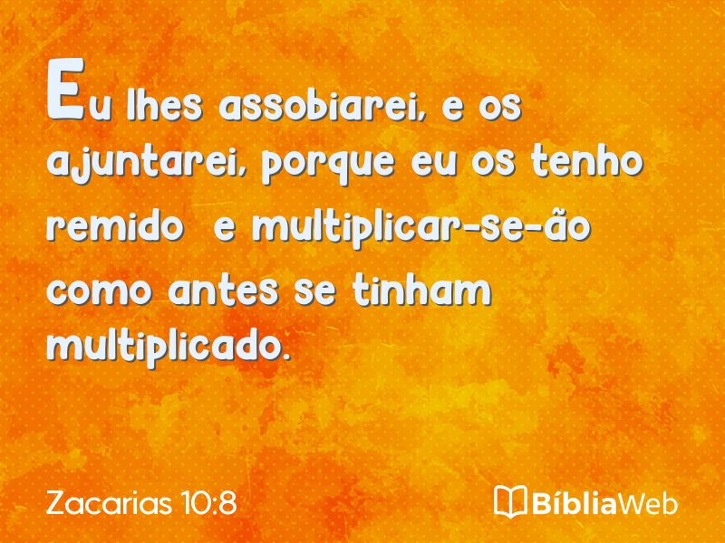 Zacarias 10:8 em imagem para compartilhar