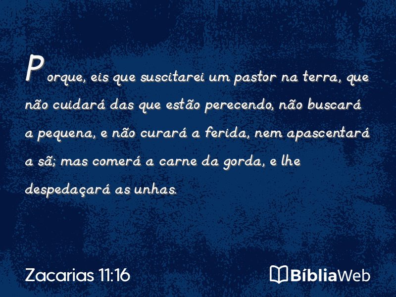 Zacarias 11:16 em imagem para compartilhar