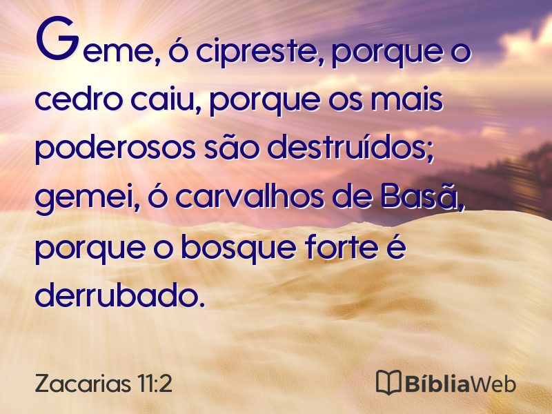 Zacarias 11:2 em imagem para compartilhar