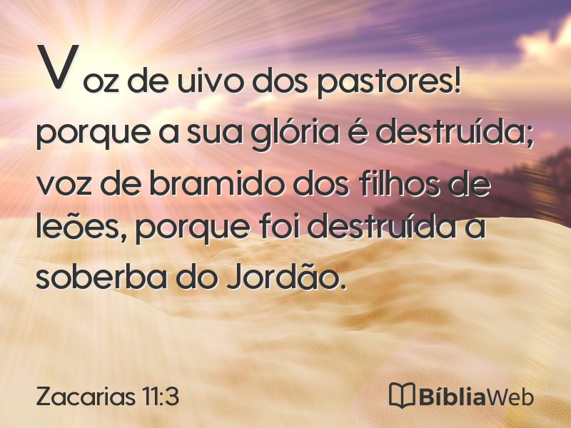 Zacarias 11:3 em imagem para compartilhar