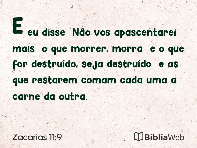 Zacarias 11:9 em imagem para compartilhar