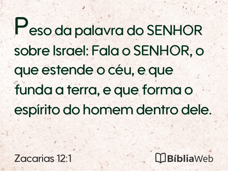 Zacarias 12:1 em imagem para compartilhar