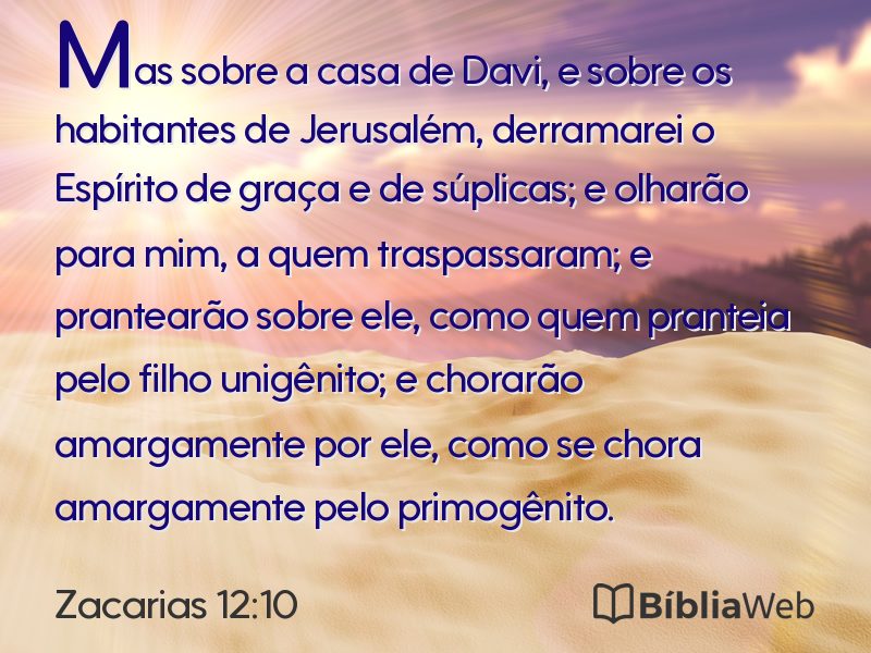 Zacarias 12:10 em imagem para compartilhar