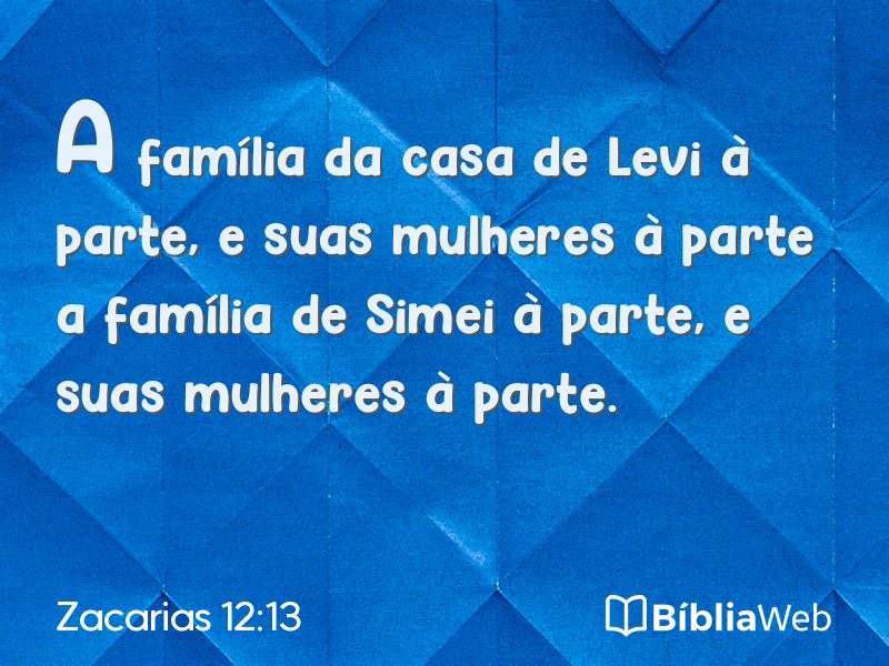 Zacarias 12:13 em imagem para compartilhar