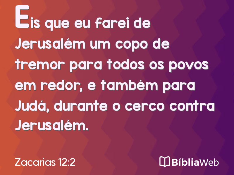 Zacarias 12:2 em imagem para compartilhar