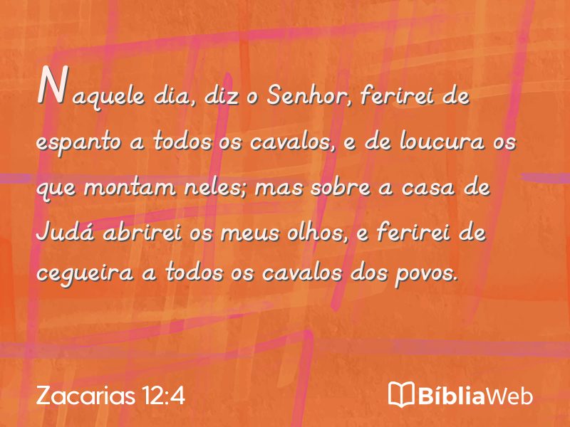 Zacarias 12:4 em imagem para compartilhar
