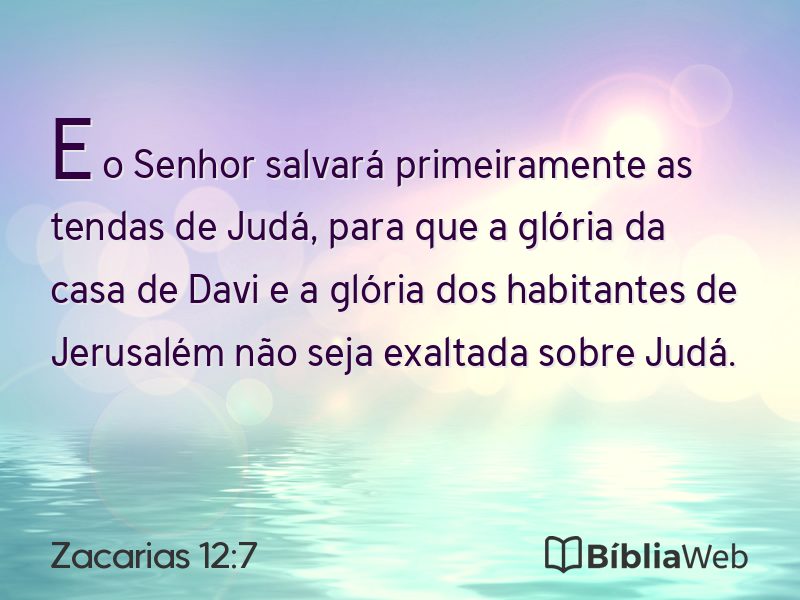 Zacarias 12:7 em imagem para compartilhar