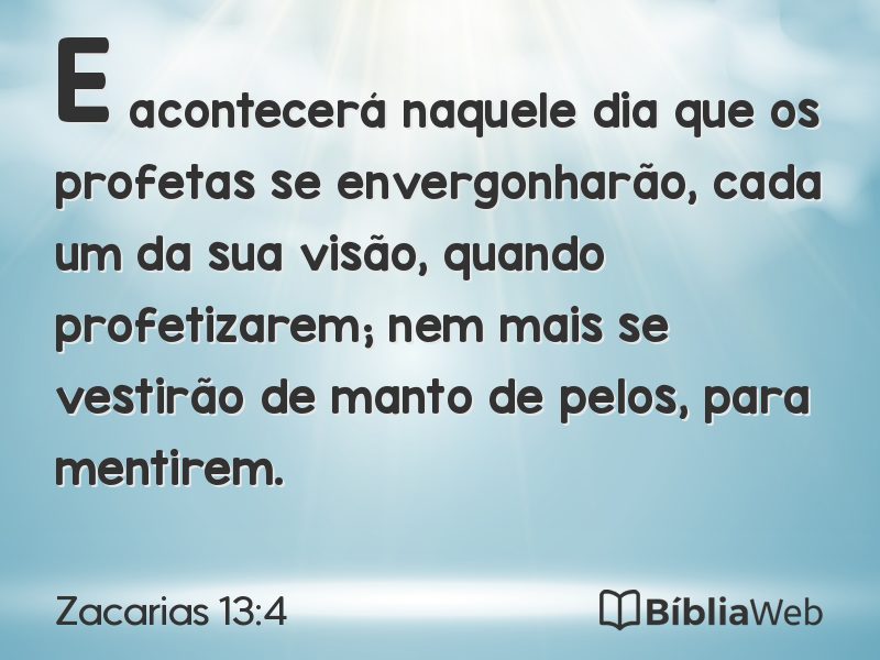 Zacarias 13:4 em imagem para compartilhar