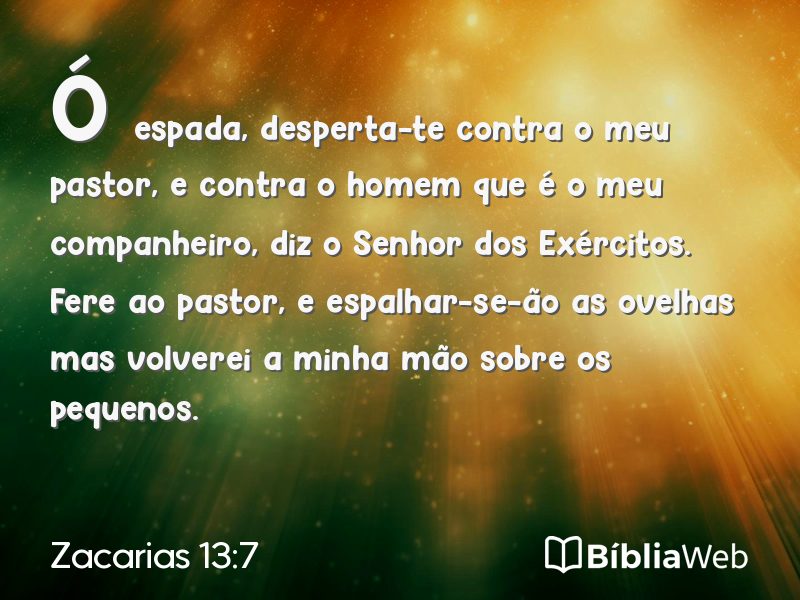 Zacarias 13:7 em imagem para compartilhar
