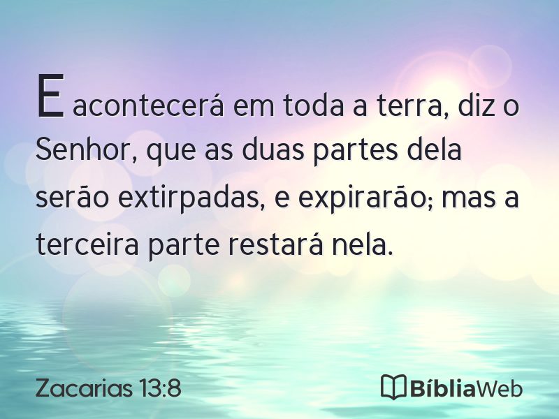 Zacarias 13:8 em imagem para compartilhar