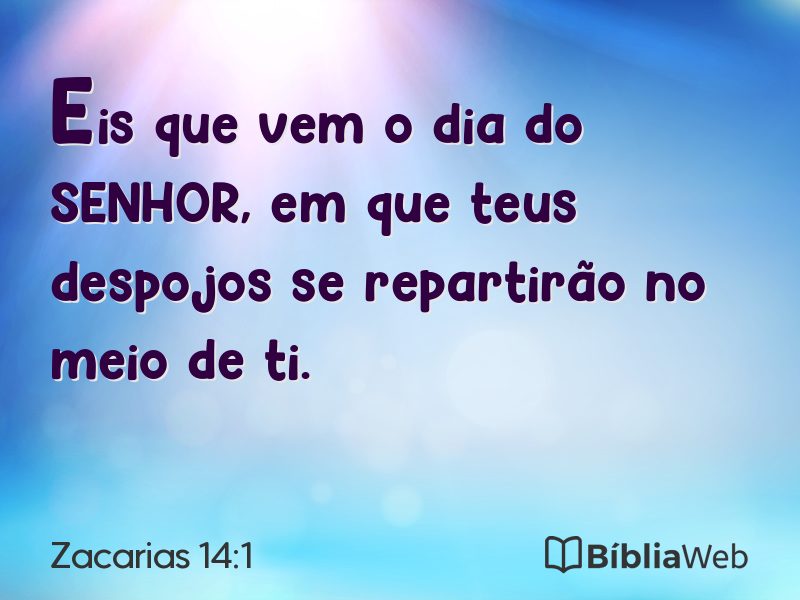 Zacarias 14:1 em imagem para compartilhar