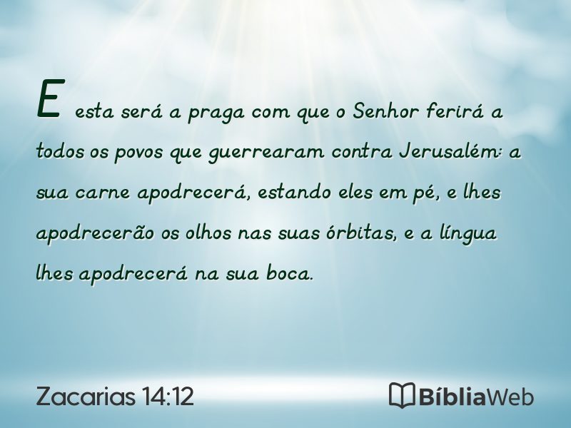 Zacarias 14:12 em imagem para compartilhar