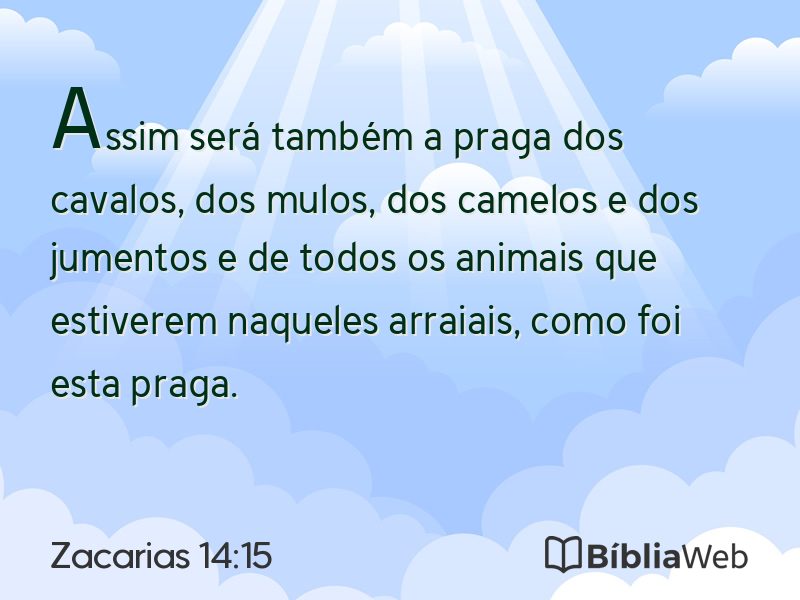 Zacarias 14:15 em imagem para compartilhar