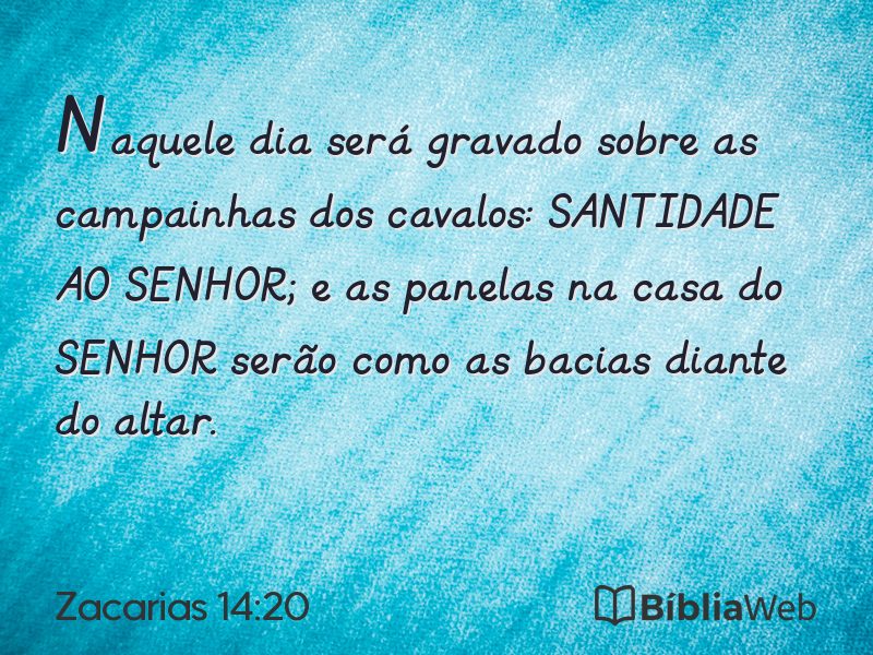 Zacarias 14:20 em imagem para compartilhar
