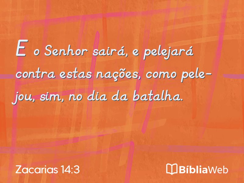 Zacarias 14:3 em imagem para compartilhar