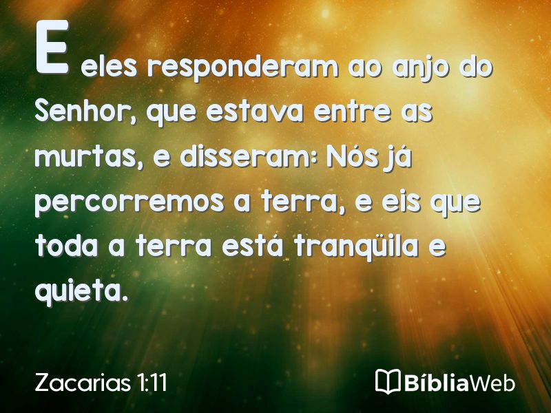 Zacarias 1:11 em imagem para compartilhar
