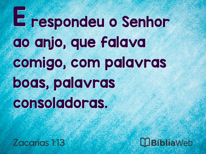 Zacarias 1:13 em imagem para compartilhar