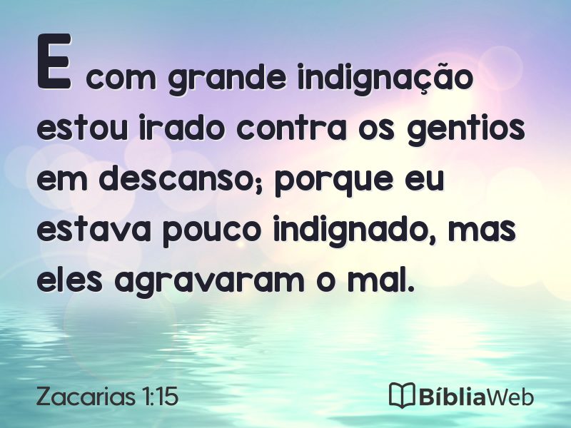 Zacarias 1:15 em imagem para compartilhar