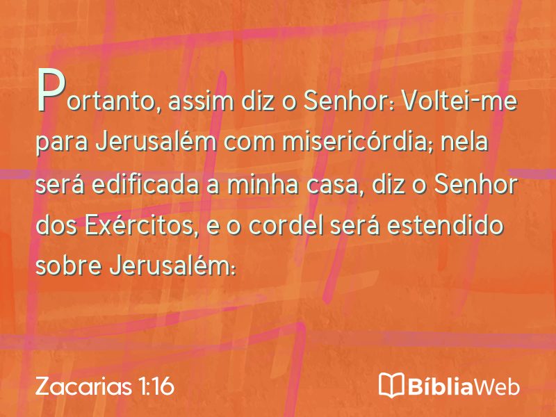 Zacarias 1:16 em imagem para compartilhar