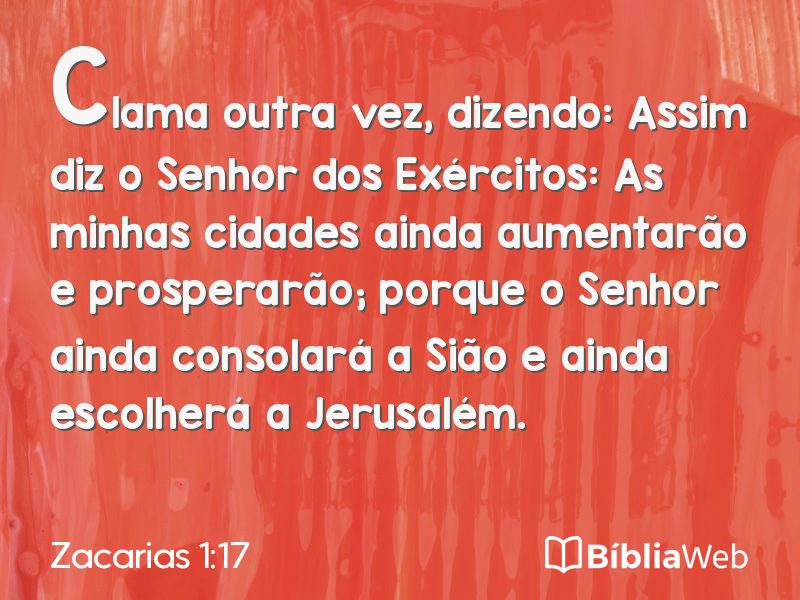 Zacarias 1:17 em imagem para compartilhar