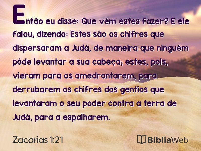 Zacarias 1:21 em imagem para compartilhar