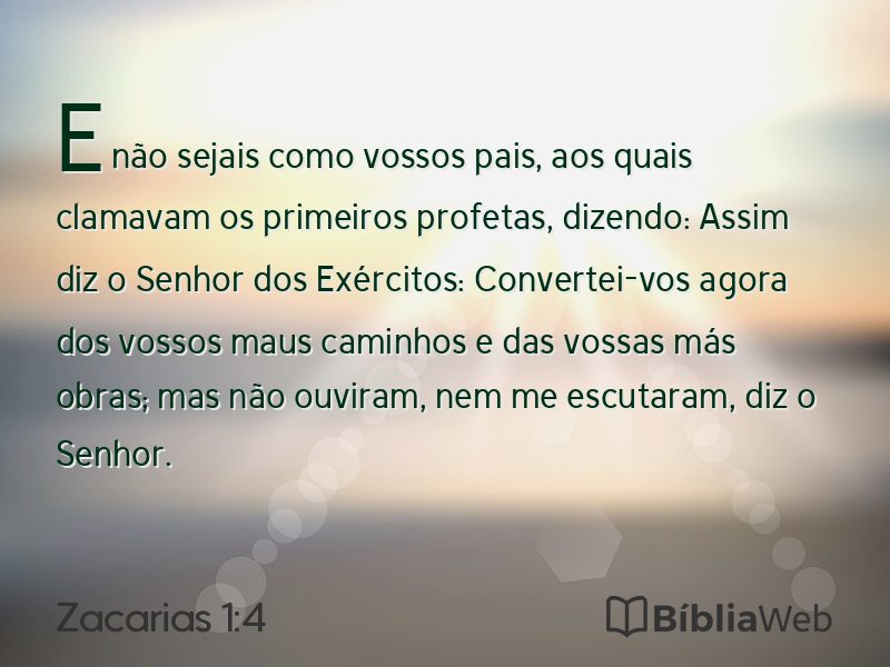 Zacarias 1:4 em imagem para compartilhar