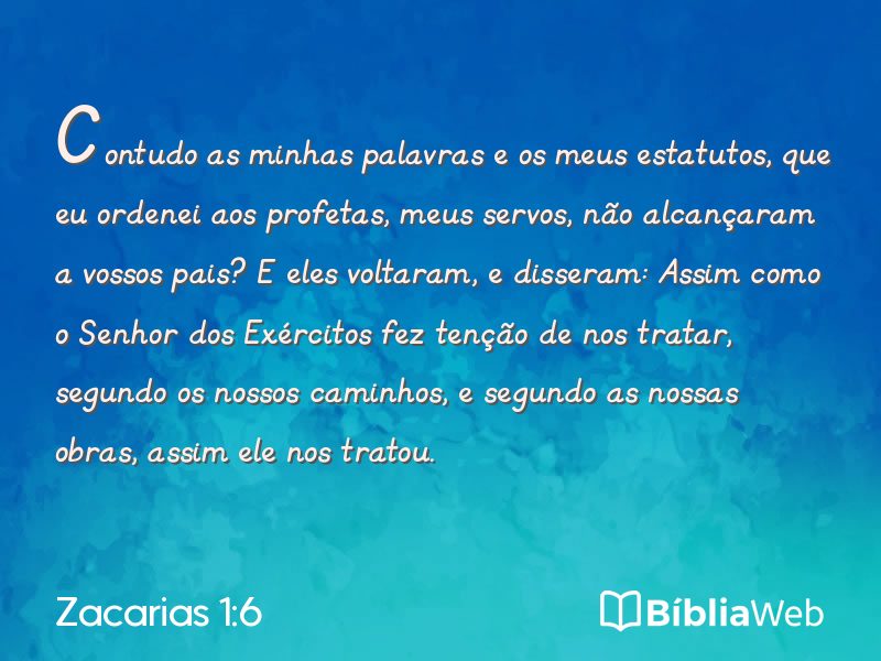 Zacarias 1:6 em imagem para compartilhar