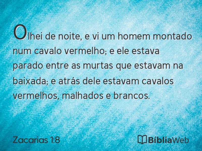Zacarias 1:8 em imagem para compartilhar
