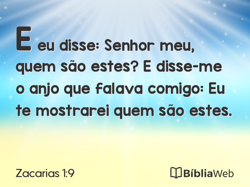 Zacarias 1:9 em imagem para compartilhar
