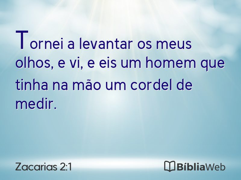 Zacarias 2:1 em imagem para compartilhar