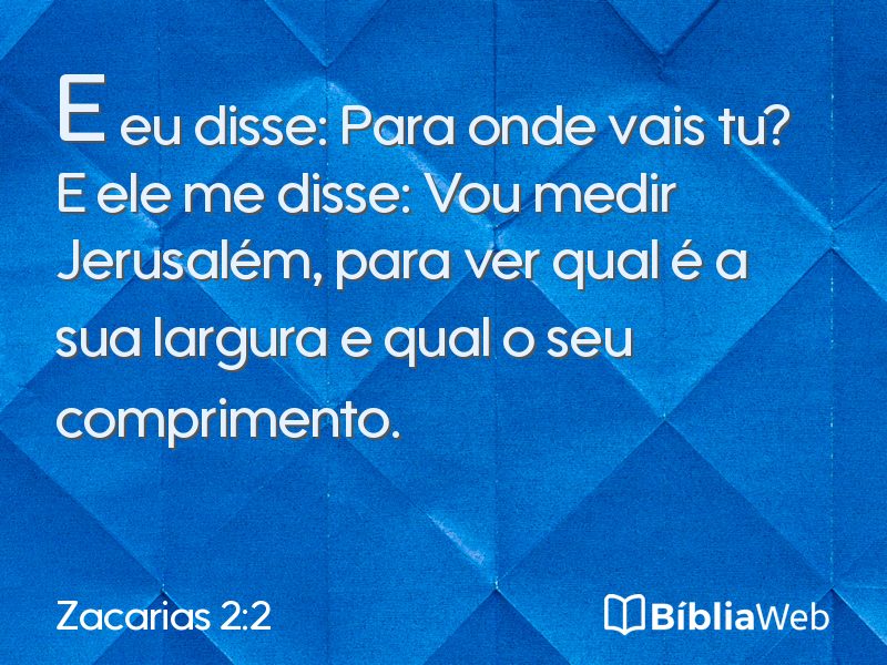 Zacarias 2:2 em imagem para compartilhar
