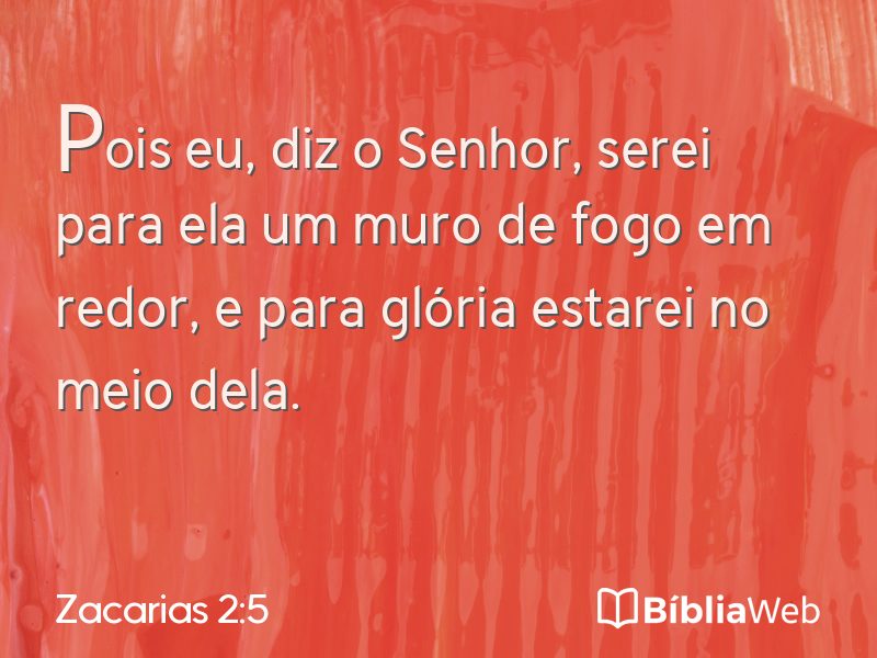 Zacarias 2:5 em imagem para compartilhar