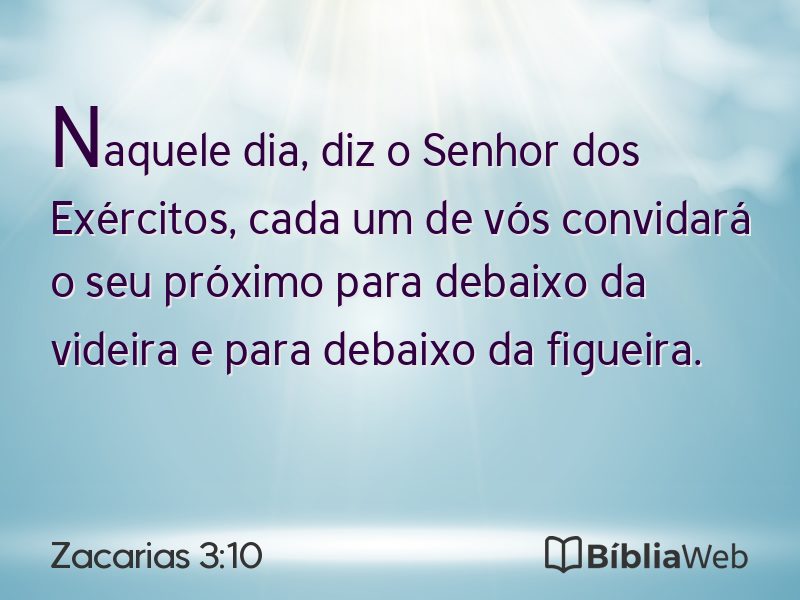 Zacarias 3:10 em imagem para compartilhar