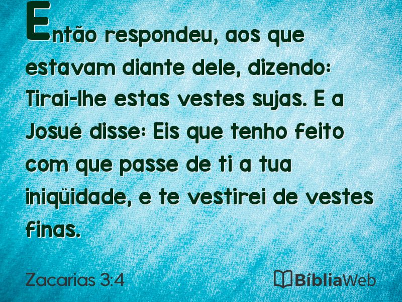 Zacarias 3:4 em imagem para compartilhar