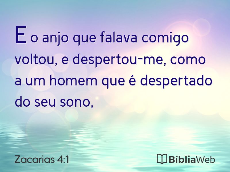 Zacarias 4:1 em imagem para compartilhar