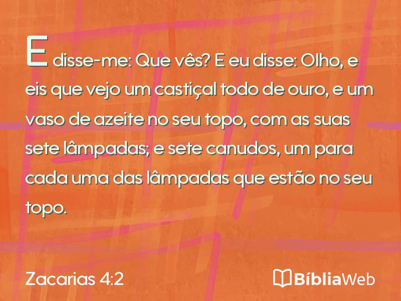Zacarias 4:2 em imagem para compartilhar
