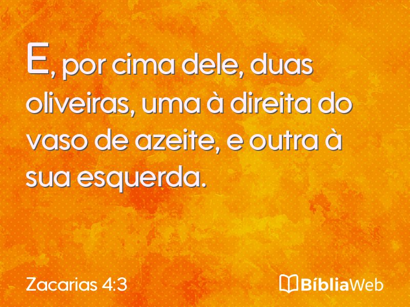 Zacarias 4:3 em imagem para compartilhar