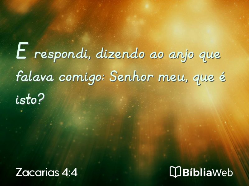 Zacarias 4:4 em imagem para compartilhar
