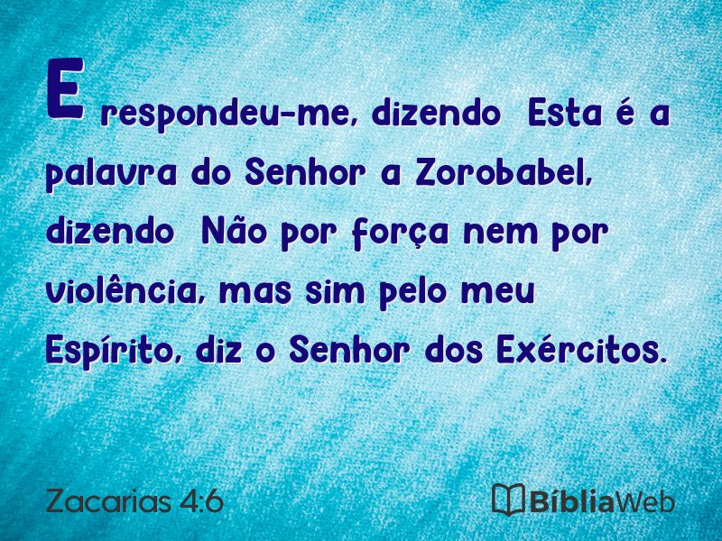 Zacarias 4:6 em imagem para compartilhar