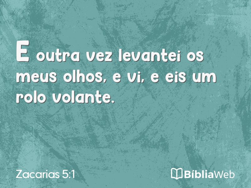 Zacarias 5:1 em imagem para compartilhar