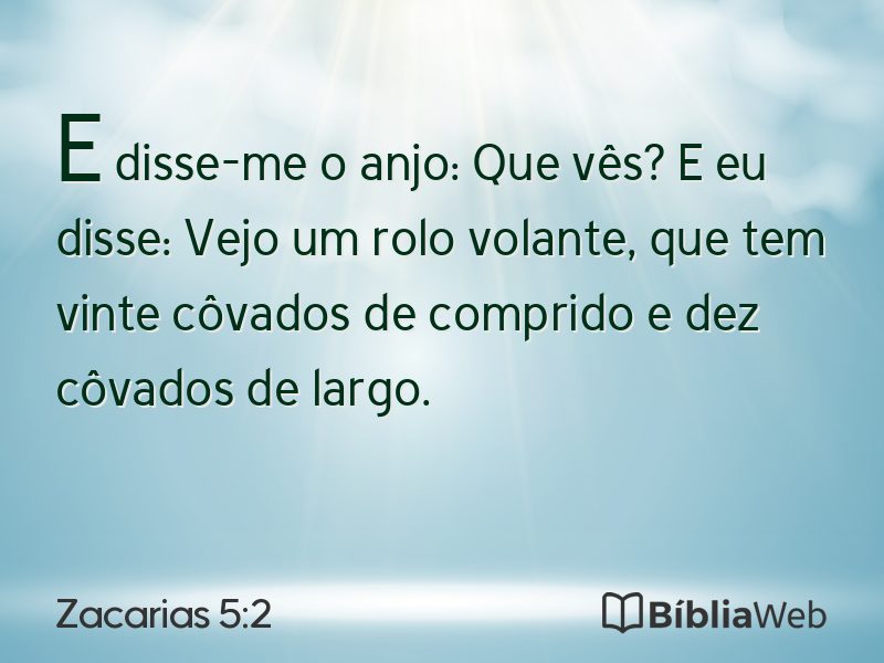Zacarias 5:2 em imagem para compartilhar