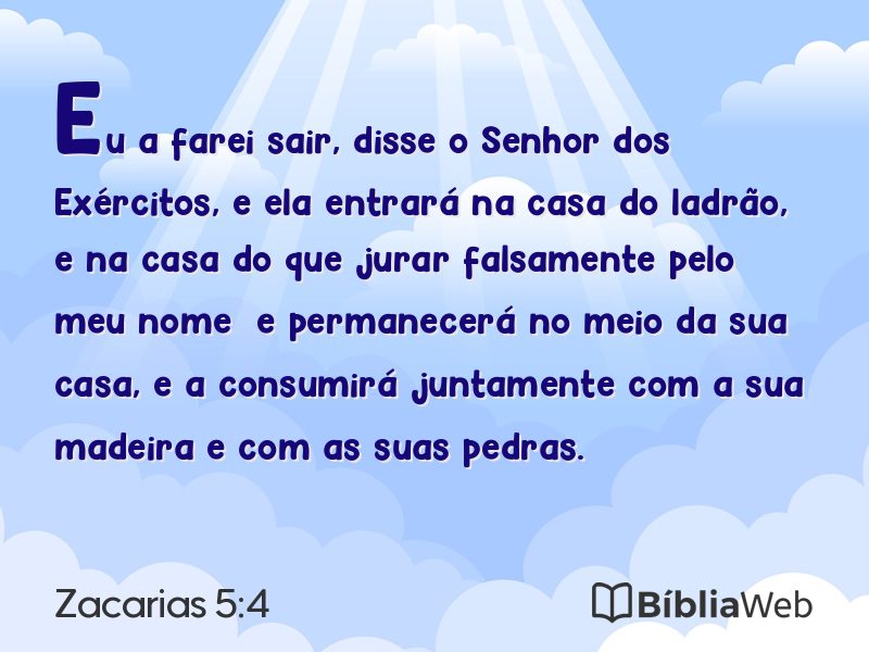Zacarias 5:4 em imagem para compartilhar