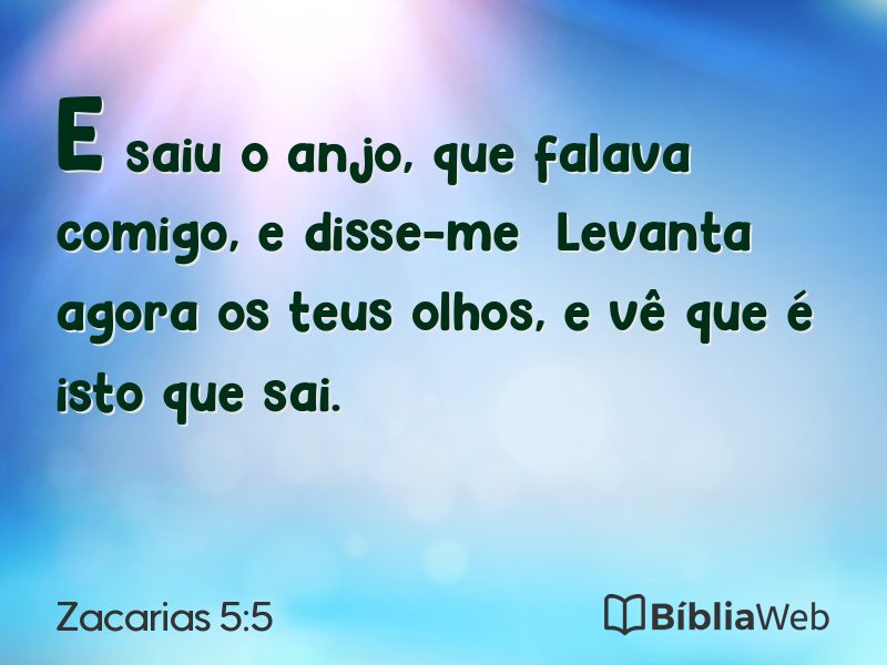 Zacarias 5:5 em imagem para compartilhar